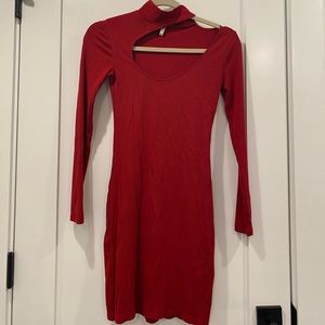 Never worn Urban Outfitters cut out ribbed bodycon dress